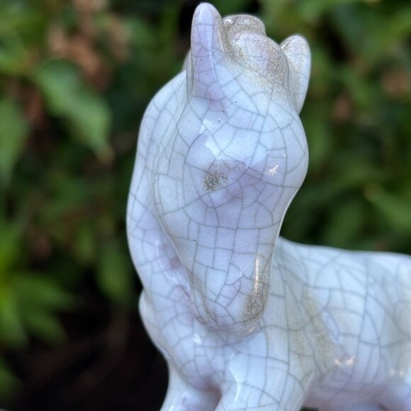 Vintage Horse Figurine West German Crackle Glaze Foal by Karlsruher Majolika - Picture 9 of 15